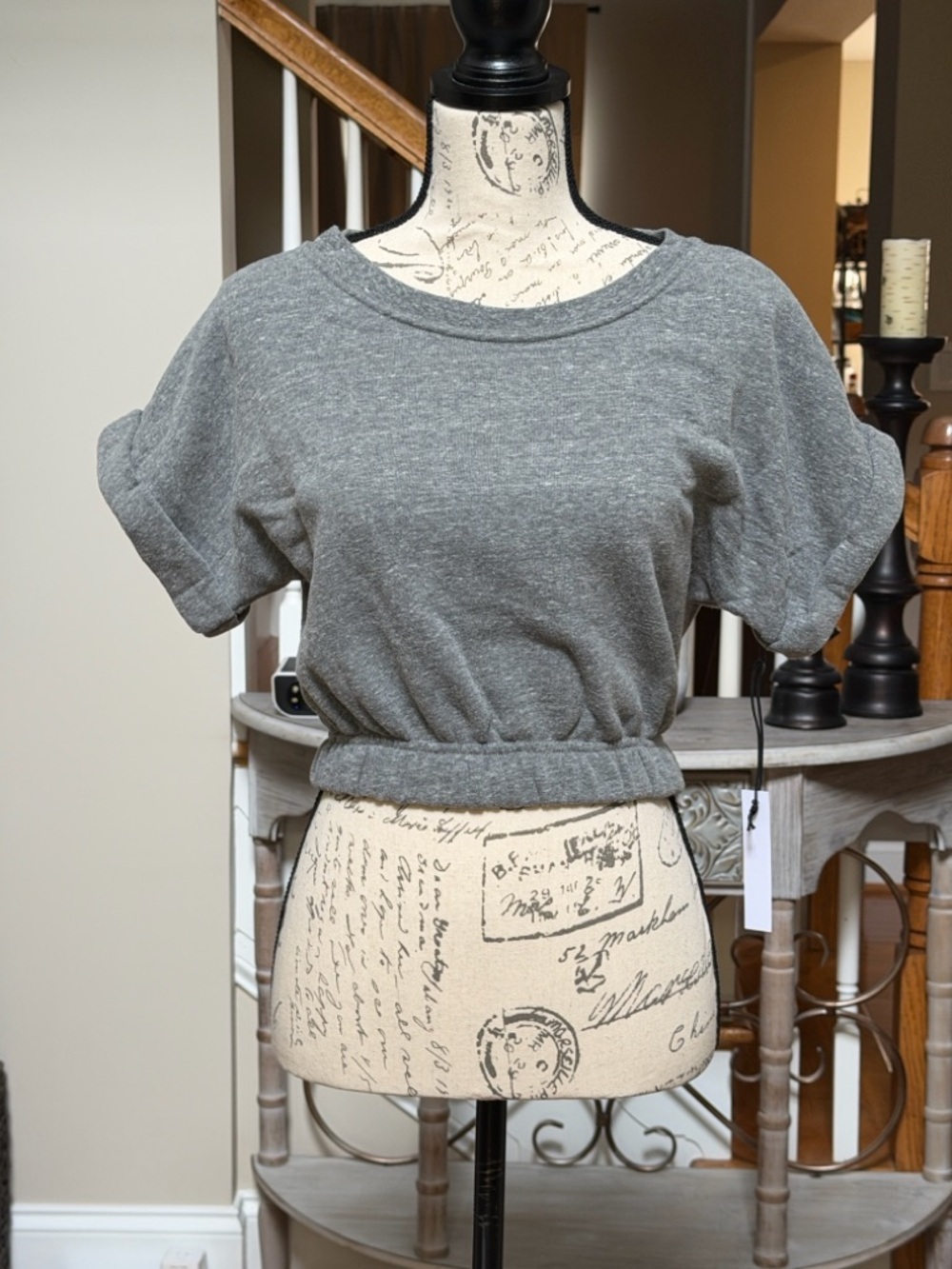 NWT Stillwater Elastic-Waist Cropped Tee - Women